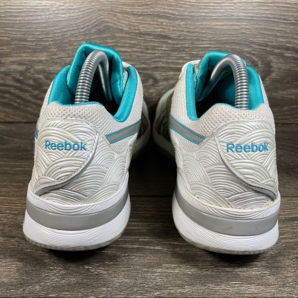 Reebok Women's White Teal Athletic Shoes - Picture 4 of 8
